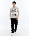 Stone WashedFour Masters CharactersPrintedMen's T-shirt