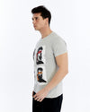 Stone WashedFour Masters CharactersPrintedMen's T-shirt
