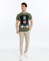 Stone Washed ZOL TARSPEAKSPrinted CottonT-shirt