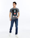 Stone Washed ZOL TARSPEAKSPrinted CottonT-shirt