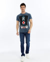 Stone Washed ZOL TARSPEAKSPrinted CottonT-shirt