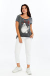 Stone Washed Dream TotoroPrint Women's Top
