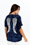 Shiny Sparkly Angle Wings Ballon CutTie Die Women Top