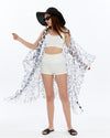 Sleveless Angel Wings& Butterfly Embroidery Patchwork Wrap