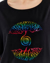 Sparkly AS ABOVE AS BELOWEmboirderyBallon Cut Women Cotton T-Shirt