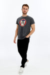 Stone Washed TOTORO EMOTIONAL SUPPORTPrinted CottonT-shirt