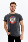 Stone Washed TOTORO EMOTIONAL SUPPORTPrinted CottonT-shirt