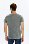 Stone Washed QUESTION OF BALANCE Printed CottonT-shirt