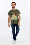 Stone WashedADVENTUREPrinted CottonT-shirt