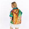 Women Baggy Cropped Printed Half Sleeve Shirt
