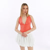 Stone Washed Backless Tie Back Crop Top