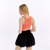 Stone washed Lace Tie Up Crop Top