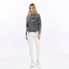 Ballon Cut Zip Front IT'SFINEEVEREYTHINGIS FINE Print Women Sweatshirt