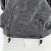 Ballon Cut Zip Front IT'SFINEEVEREYTHINGIS FINE Print Women Sweatshirt