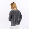 Ballon Cut Zip Front IT'SFINEEVEREYTHINGIS FINE Print Women Sweatshirt