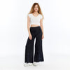 High Waisted Flare Leg Soft Cotton Trouser