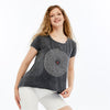 Stone WashedPI Number Print Scoop Neck Women's T-Shirt