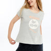 Stone Washed Woodstock Peace Love Music Print Women's Top