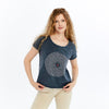Stone WashedPI Number Print Scoop Neck Women's T-Shirt