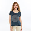 Stone WashedPI Number Print Scoop Neck Women's T-Shirt