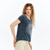 Stone WashedPI Number Print Scoop Neck Women's T-Shirt