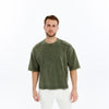 Acid Washed Relaxed Baggy HeavweightRivitedCottonT-shirt