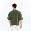 Acid Washed Relaxed Baggy HeavweightRivitedCottonT-shirt