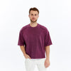 Acid Washed Relaxed Baggy HeavweightRivitedCottonT-shirt