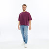 Acid Washed Relaxed Baggy HeavweightPlainCottonT-shirt