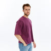 Acid Washed Relaxed Baggy HeavweightPlainCottonT-shirt