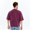 Acid Washed Relaxed Baggy HeavweightPlainCottonT-shirt