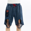 Stone Washed Cotton Distrees Cut Men's Jogger