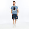 Stone Washed Effect YOU SAW NOTHING CATPrinted CottonT-shirt