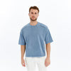 Acid Washed Relaxed Baggy HeavweightRivitedCottonT-shirt