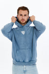 Stone Washed VIKING RAMEN Print at back Cotton Men's Hoodie
