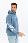 Stone Washed VIKING RAMEN Print at back Cotton Men's Hoodie