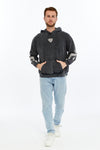 Stone Washed VIKING RAMEN Print at back Cotton Men's Hoodie