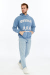 Stone Washed ENNUI EMOTION Printed Cotton Men's Hoodie