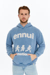 Stone Washed ENNUI EMOTION Printed Cotton Men's Hoodie