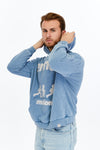 Stone Washed ENNUI EMOTION Printed Cotton Men's Hoodie