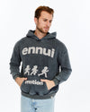 Stone Washed ENNUI EMOTION Printed Cotton Men's Hoodie