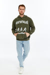 Stone Washed ENNUI EMOTION Printed Cotton Men's Hoodie