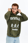Stone Washed ENNUI EMOTION Printed Cotton Men's Hoodie