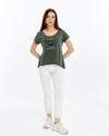 Stone Washed I am fine Everything is Fine Print Women's Top