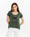 Stone Washed I am fine Everything is Fine Print Women's Top