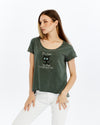 Stone Washed I am fine Everything is Fine Print Women's Top