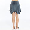 Lace Asymmetrical with Jagged EdgeStone WashedSkirt