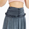 Lace Asymmetrical with Jagged EdgeStone WashedSkirt