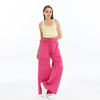 Detailed Straight Flare Leg with pockets Women Stone Washed Cotton Trouse