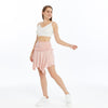 Lace Asymmetrical with Jagged EdgeStone WashedSkirt